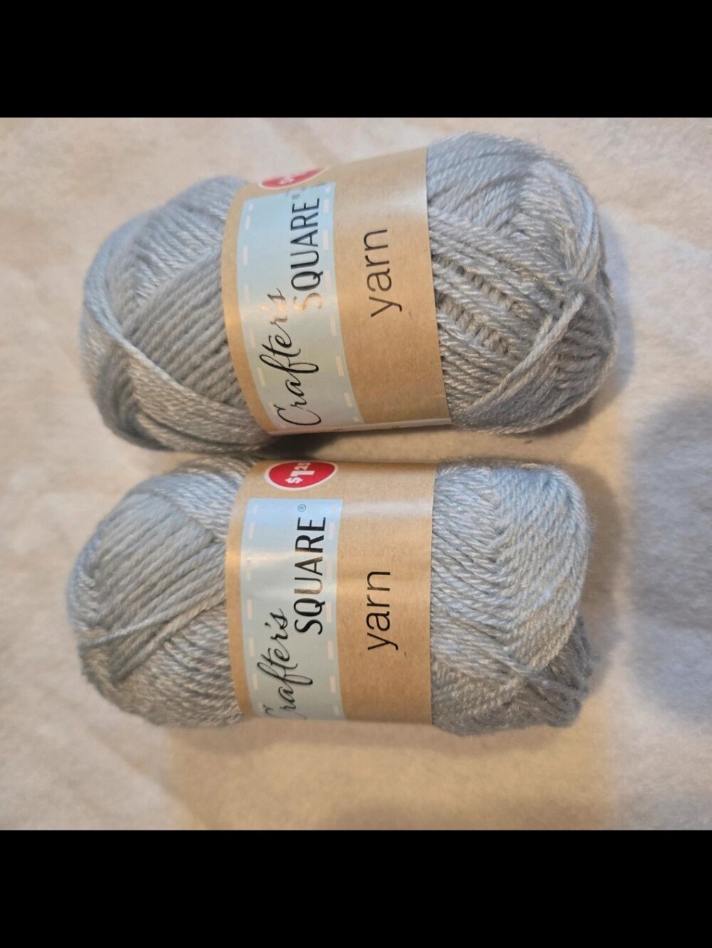Unk Crafties Square Yarn - Light Gray Skeins